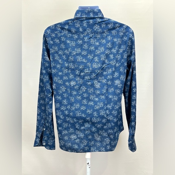 CULTURATA Men's Blue Casual pattern Button Down Shirt size M. - Picture 6 of 11